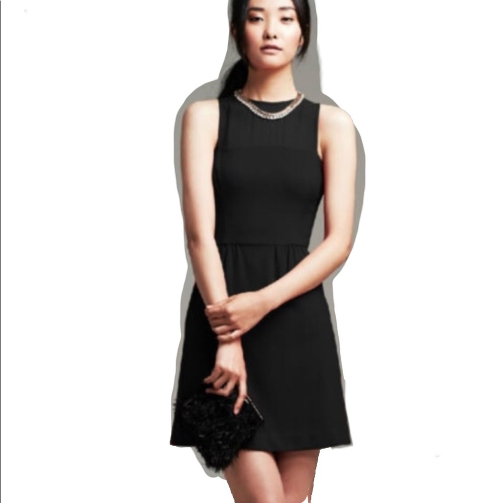 Banana Republic Black Fit & Flare Dress